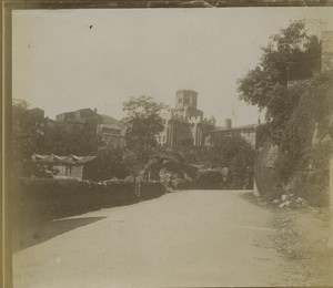 France Puy de Dôme Royat Church Route de Fontanat Old Snapshot Photo 1902