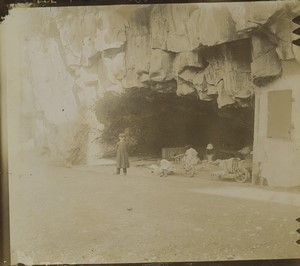 France Puy de Dôme Royat Grotte des Laveuses Ancienne Photo amateur 1902