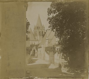 France Indre-et-Loire Loches église Saint-Ours Ancienne Photo amateur 1902