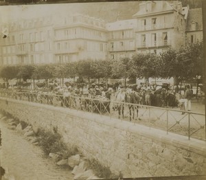 France Puy de Dôme La Bourboule Place aux Anes Grand Hotel Ancienne Photo amateur 1902