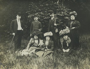 France Fontainebleau? Forest Family Walk Old Snapshot Photo 1900 #3