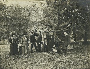 France Fontainebleau? Forest Family Walk Old Snapshot Photo 1900 #4