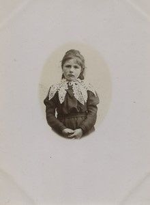 France Portrait Girl Child Lace Old Snapshot Photo 1912 #1