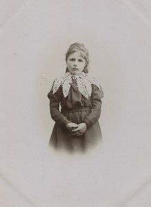 France Portrait Fille Enfant Dentelle Ancienne Photo amateur 1912 #2