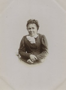 France Portrait Older Woman Hat Lace Old Snapshot Photo 1912