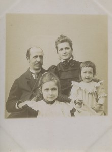 France Portrait Famille Parents et Enfants Filles Ancienne Photo amateur 1912