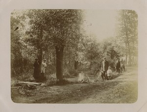 France Groupe pendant une Promenade au Bois Foret Ancienne Photo amateur 1912 #2