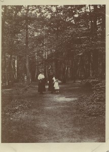 France Group on a nature walk in the woods forest Old Snapshot Photo 1912 #3