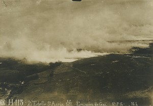France Somme WWI Gas Emissions L'Echelle Saint Aurin 12 July 1916 4PM Old Photo