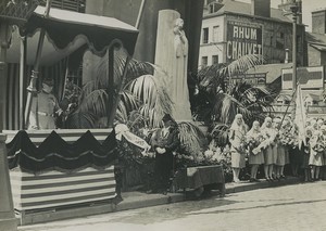 France Rouen Inauguration de la Statue de Jeanne d'Arc par Petain pub Rhum Chauvet Ancienne Photo 1929