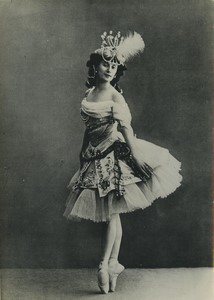 France Classic Dance Ballet Dancer Anna Pavlova Old Photo 1909