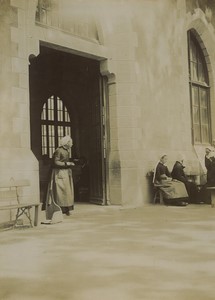 France Lourdes pilgrim shelter & Calvary Cross 2 old Photos 1900