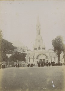 France Lourdes Basilica 2 old Photos 1900