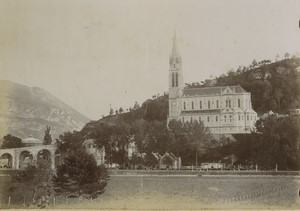 France Lourdes Sanctuary Church Basilica 2 old Photos 1900