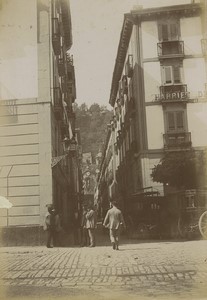 Spain San Sebastian busy street old Photos 1900