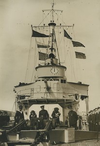 France Brest French Navy Maneuvers Destroyer Mistral? Old Photo 1935 #4