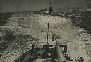 Brest French Navy Maneuvers Cruiser Algerie Destroyer Mistral old Photo 1935