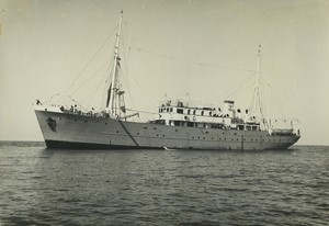 France Research vessel President Theodore Tissier Fishing Photo Bertier 1960 #1