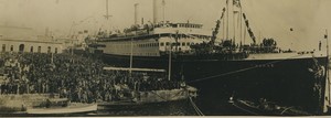 Italy Military troops embark for Eritrea on the Gange ship Old Photo 1935