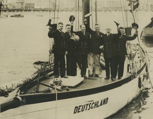 Royaume Uni Southampton Yacht Deutschland Capitaine Grosche Tour du Monde Ancienne Photo 1934