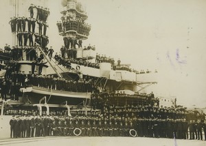 Allemagne Wilhelmshaven Croiseur Allemand Emden 2e tour du monde Ancienne Photo 1930's
