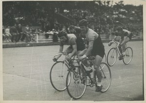 France Paris? Amateur Cycling Race Track Old Photo c1948 #2