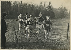 France Mery sur Oise Men Cross country running Championships Old Photo 1949 #2