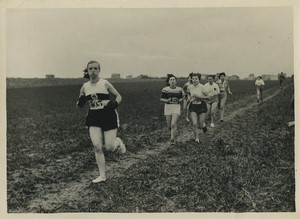 France Blanc Mesnil Women Cross country running Championships Old Photo 1948