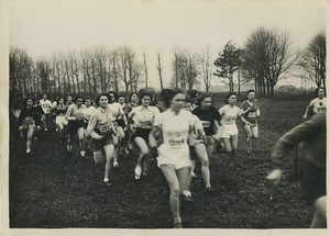 France La Courneuve Women Cross country running Championships Old Photo 1947