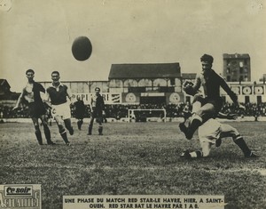 France Saint Ouen Football Red Star bat le Havre 1 - 0 Ancienne Photo 1947