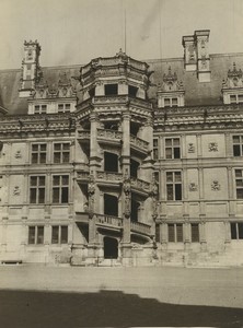 France Blois Castle Architeture Spiral Staircase Old Photo 1910 #3