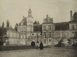 France Fontainebleau Castle Courtyard of Cheval Blanc Old Photo 1910