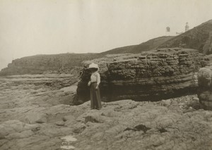 France Brittany near Saint Malo seaside Old Pictorialist Photo 1910