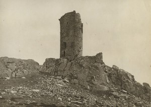 France Pyrenees Massane Tower Old Pictorialist Photo 1910