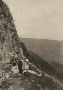 Switzerland or France Alps? View Mountain Old Pictorialist Photo 1910 #4