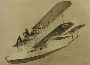 United Kingdom Felixstowe Supermarine Stranraer Flying Boat Old Photo 1935