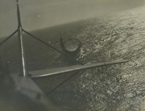 France Aviation aircraft just after take off from aircraft carrier Photo 1935