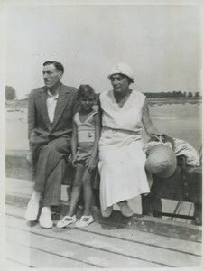 France Somme Crotoy Bay Family on Holiday Old Photo 1935