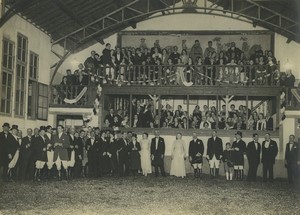 France Aisne? Fête au Manege de chevaux Olivé Ancienne Photo 1931