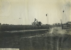 France Horse Racing Jockey Terriere Equestrian Jump Old Photo 1930
