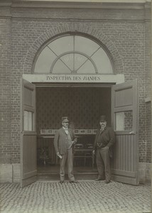 Belgique Peruwelz Bureau de l'Inspection des viandes Ancienne Photo Odile Bridoux 1900