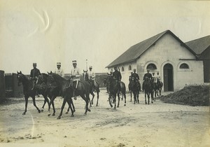 France Saumur Cavalerie Militaire Groupe de Cavaliers a Cheval Ancienne Photo 1912