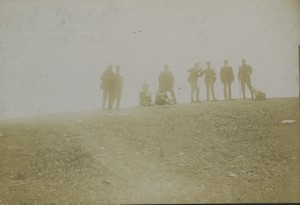 France Hiking in Pyrenées Mountains Group Old snapshot Photo 1900