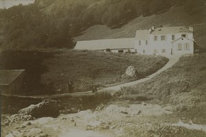 France Travel in Pyrenées Mountains House Road Old snapshot Photo 1900