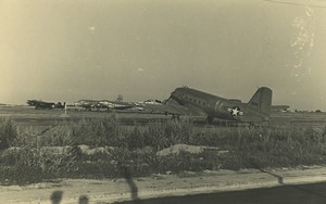 France Military Aviation Airplane Douglas C-47 Skytrain? Old snapshot Photo 1950