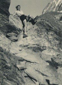 France Tete Rousse Nid d'Aigle sports mountain climbing Old snapshot Photo 1953
