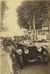 France old bangers automobile & Tramway Picon Old snapshot Photo 1930