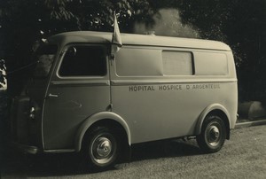 France Van of Hospital Hospice d'Argenteuil Old snapshot Photo 1950