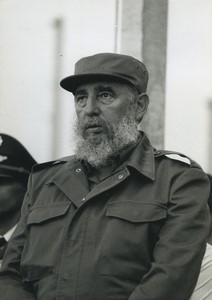 Cuba Fidel Castro portrait Old Studio Photo 1990's