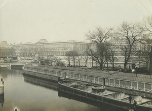 France Paris banks of the River Seine Louvre Palace Old Studio Photo 1930